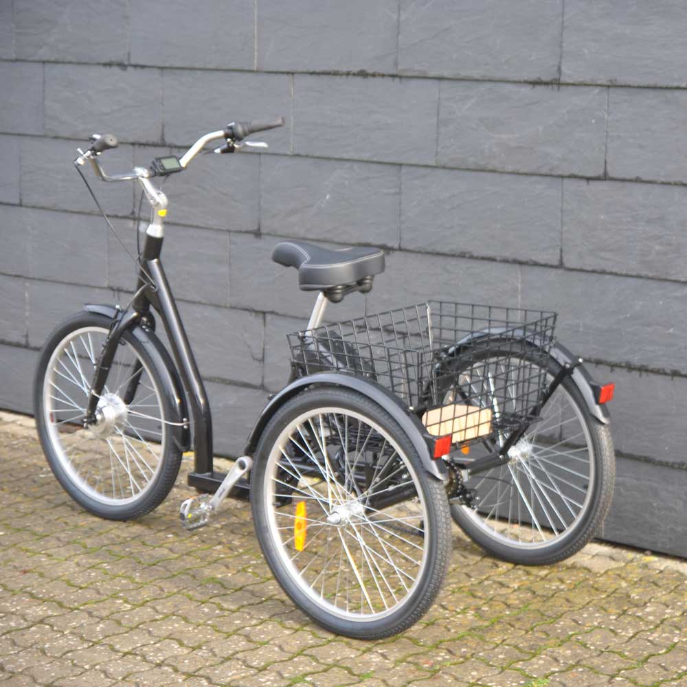 Senior El-cykel med plads til indkøb
